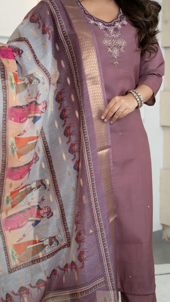 New Designers Kurti Pent Dupatta Set
