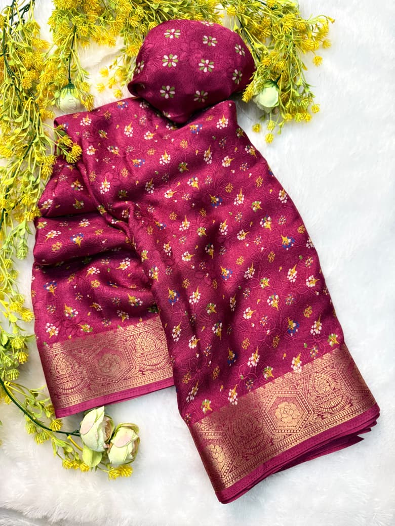 Ajrakh Heavy Marshmallow Soft Georgette Saree