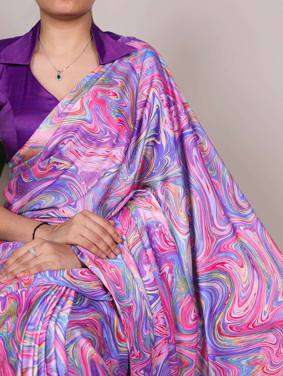 Satin Saree