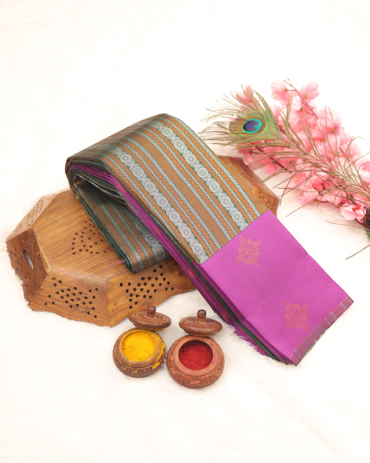 Elite Korvai Bridal Rapier Fancy Lightweight Silk-Type Saree