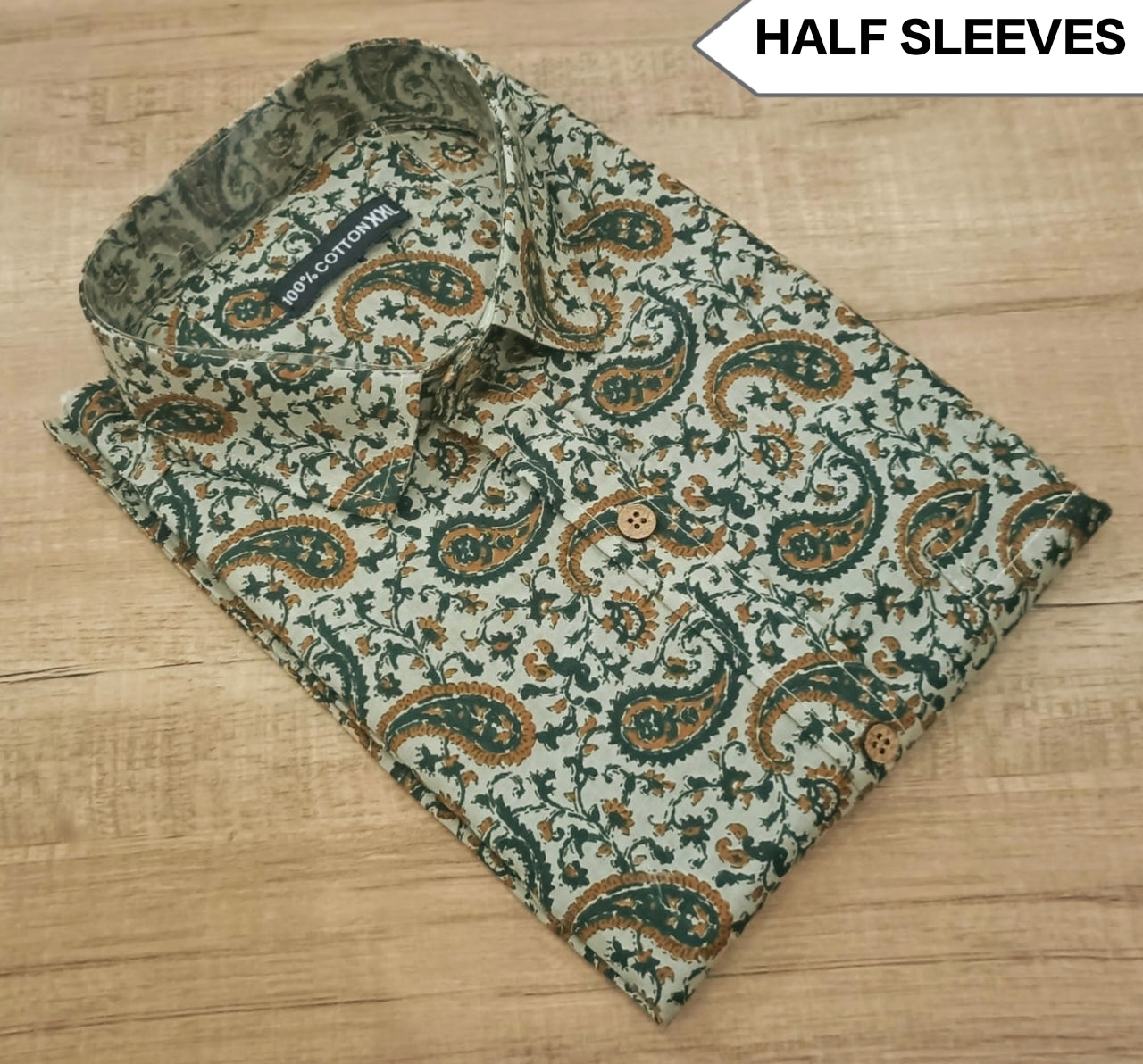 Premium Men's 100% Cotton Half Sleeve Shirt