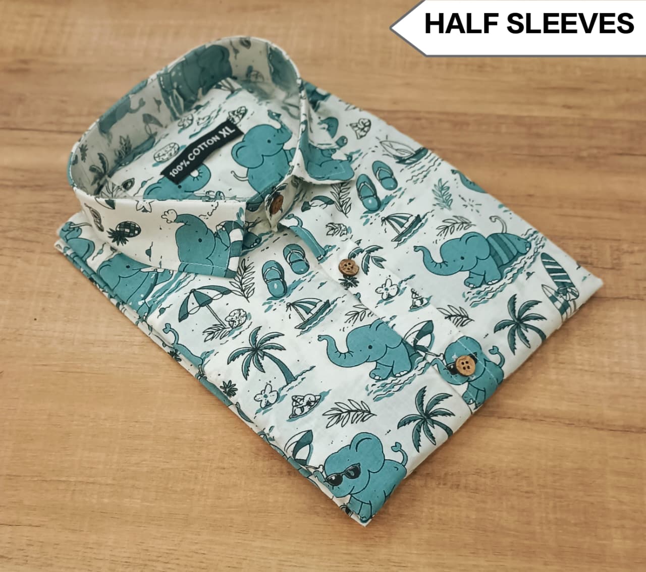 ๐ Premium Men's 100% Cotton Half Sleeve Shirt ๐
