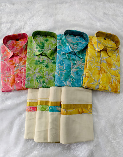 Rayon Printed Shirt with Mund Combo