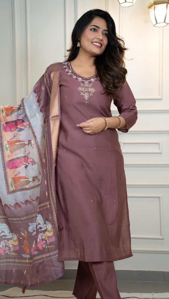 New Designers Kurti Pent Dupatta Set