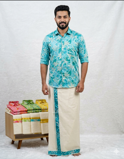 Rayon Printed Shirt with Mund Combo
