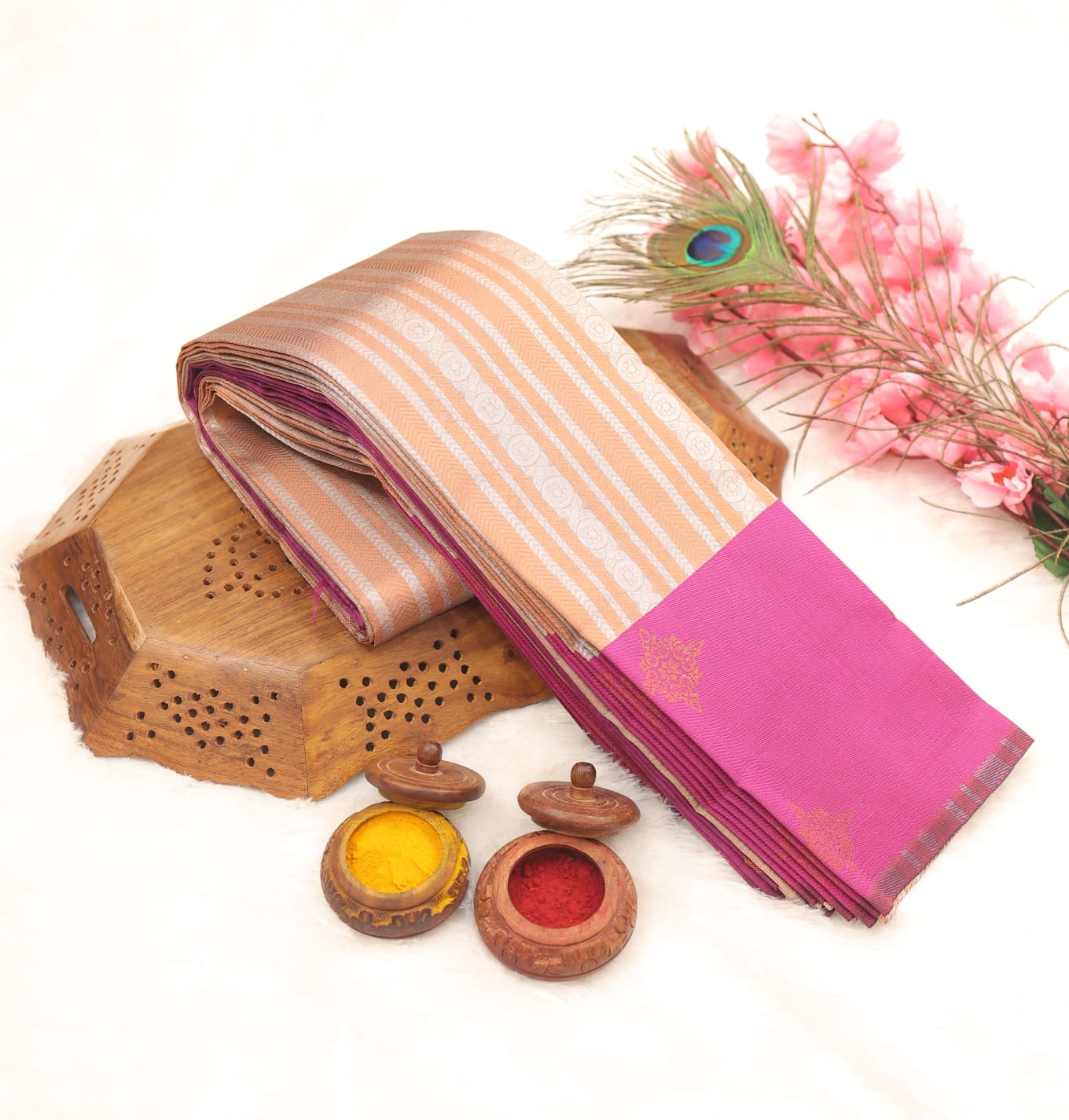 Elite Korvai Bridal Rapier Fancy Lightweight Silk-Type Saree
