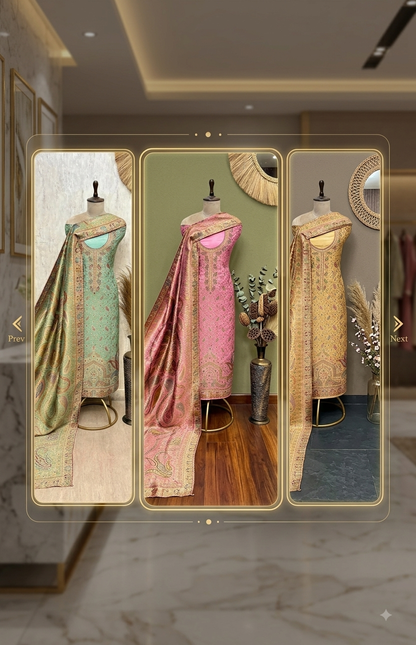PREMIUM BANARASI SILK 3-PIECE SUIT