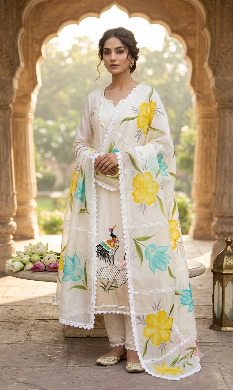 ✨ Premium Mul Chanderi Suit Set