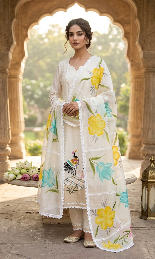 ✨ Premium Mul Chanderi Suit Set