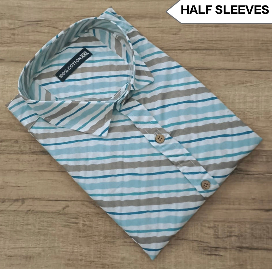 Premium Men's 100% Cotton Half Sleeve Shirt