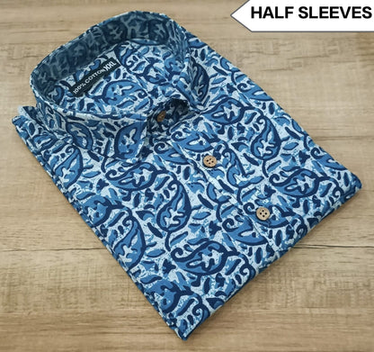 Premium Men's 100% Cotton Half Sleeve Shirt