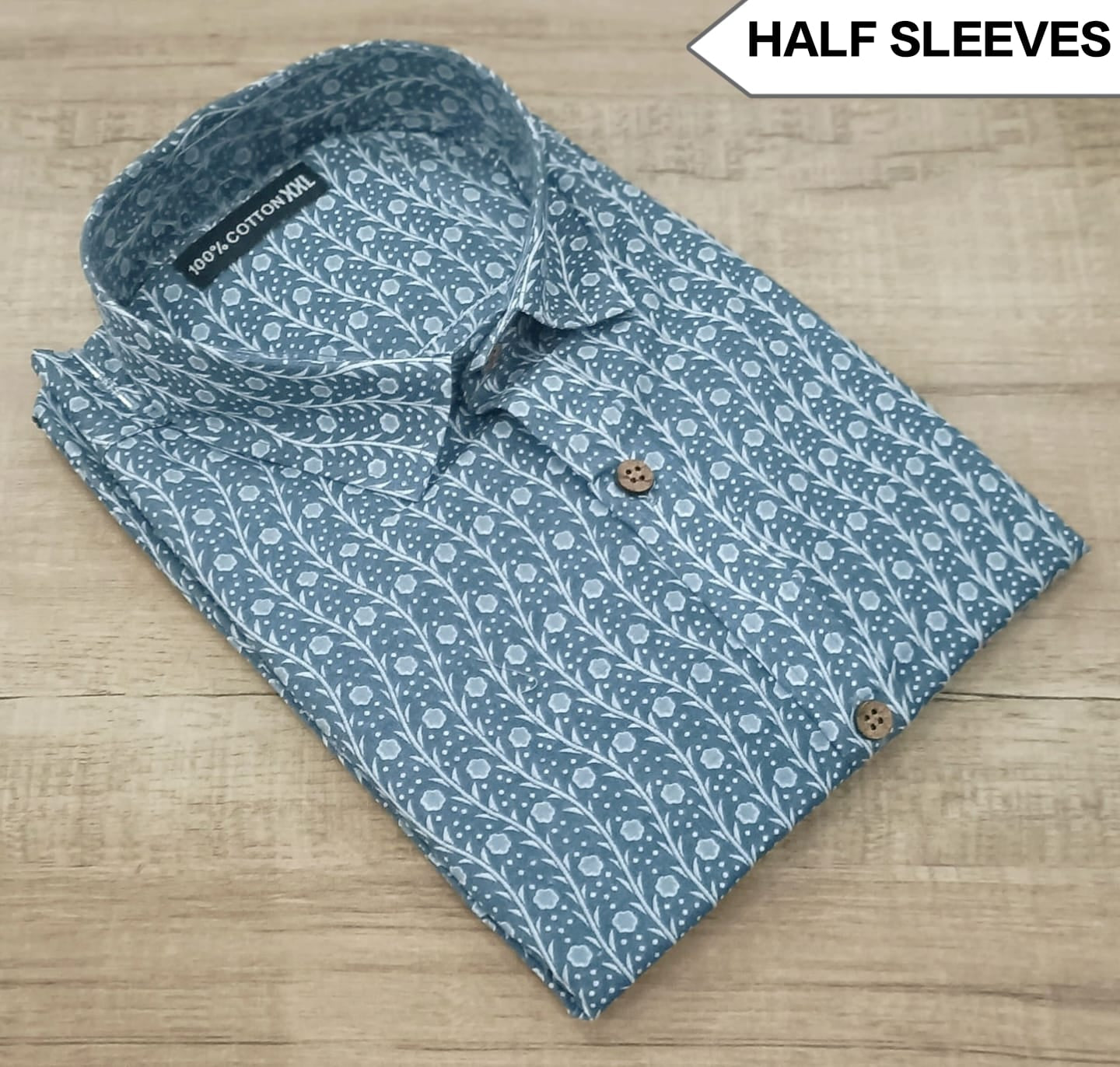 Premium Men's 100% Cotton Half Sleeve Shirt