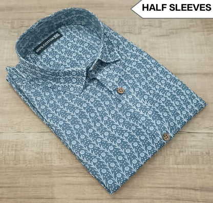 Premium Men's 100% Cotton Half Sleeve Shirt
