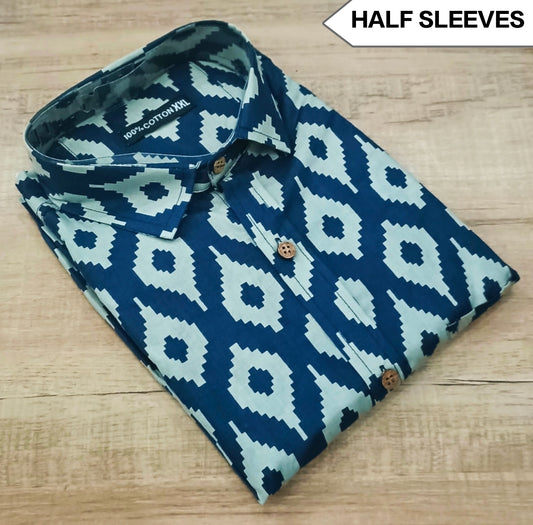 Premium Men's 100% Cotton Half Sleeve Shirt