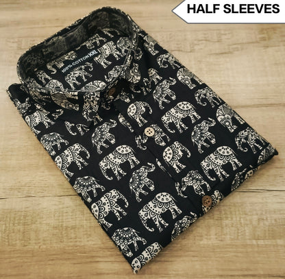 Premium Men's 100% Cotton Half Sleeve Shirt
