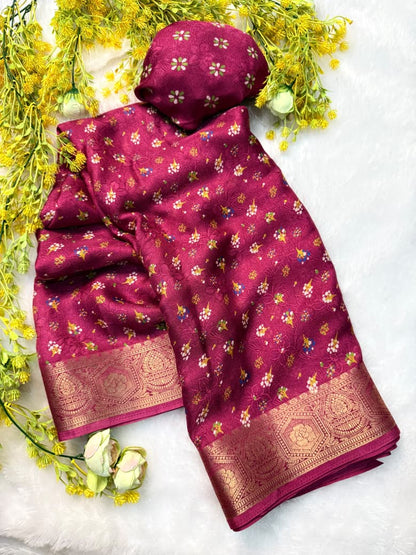 Ajrakh Heavy Marshmallow Soft Georgette Saree