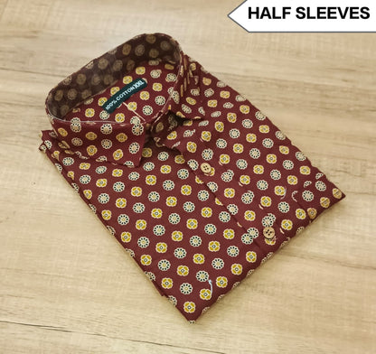 👔 Premium Men's 100% Cotton Half Sleeve Shirt 👔