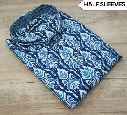 Premium Men's 100% Cotton Half Sleeve Shirt