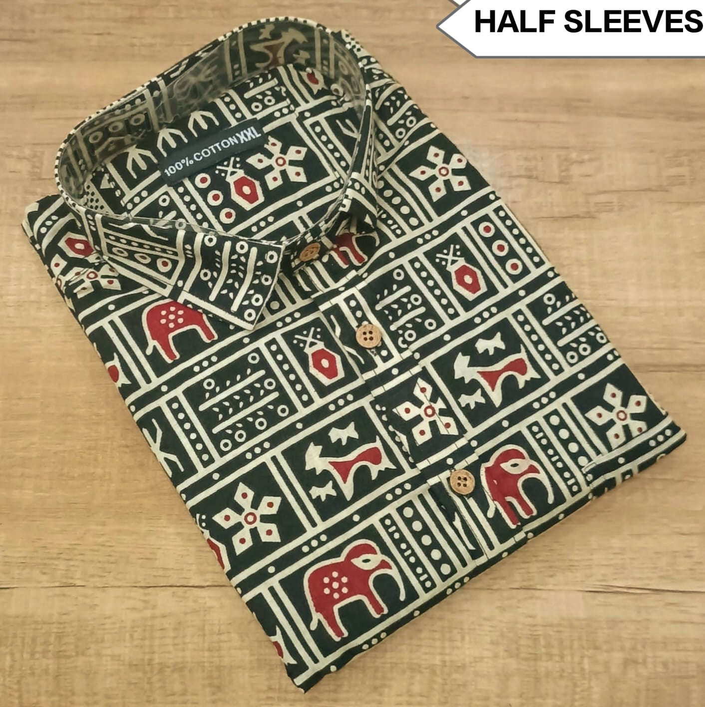 Premium Men's 100% Cotton Half Sleeve Shirt