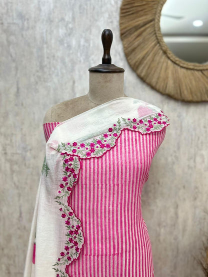 Elegant Mul Cotton Unstitched Suit Set