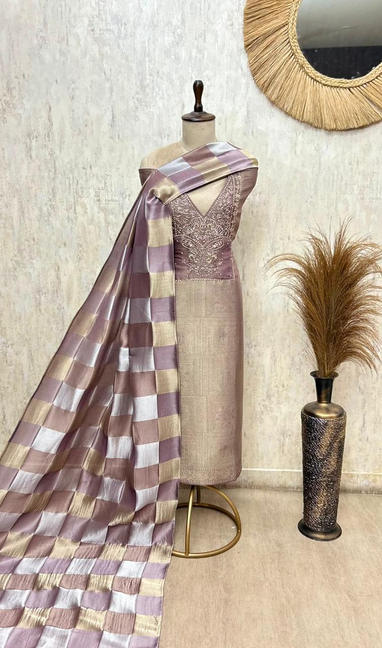 Brocade silk & Comfortable Shantoon fabric