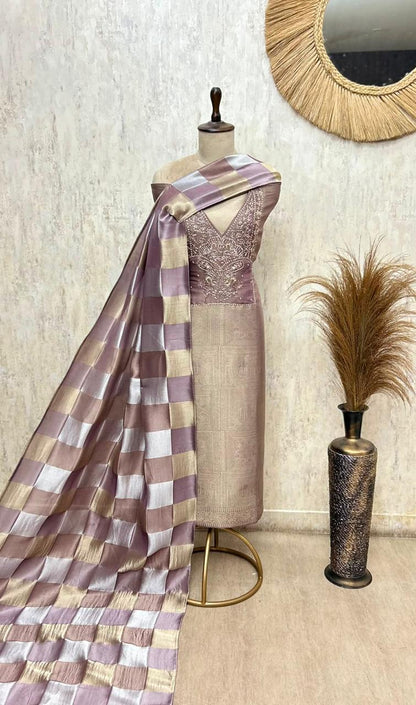 Brocade silk & Comfortable Shantoon fabric
