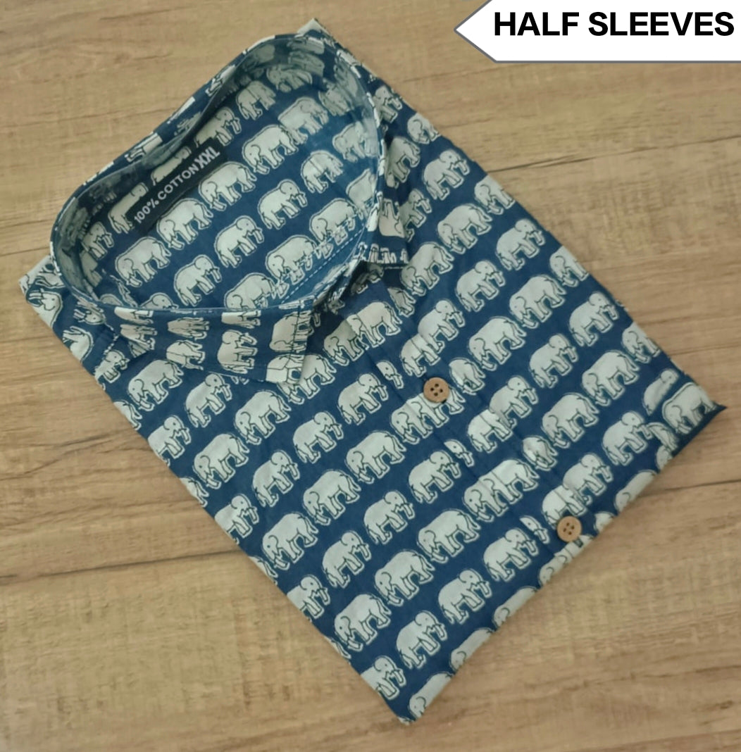Premium Men's 100% Cotton Half Sleeve Shirt