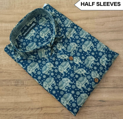 Premium Men's 100% Cotton Half Sleeve Shirt