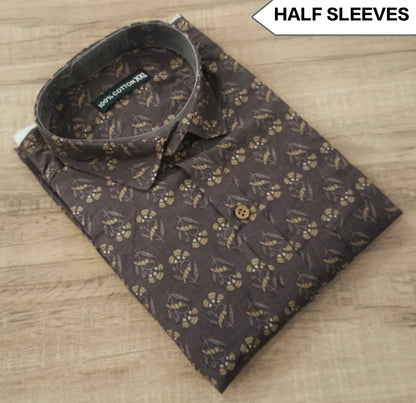 Premium Men's 100% Cotton Half Sleeve Shirt