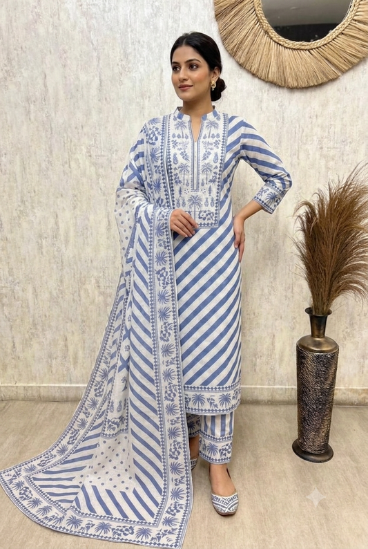 Premium Linen Unstitched Suit Set