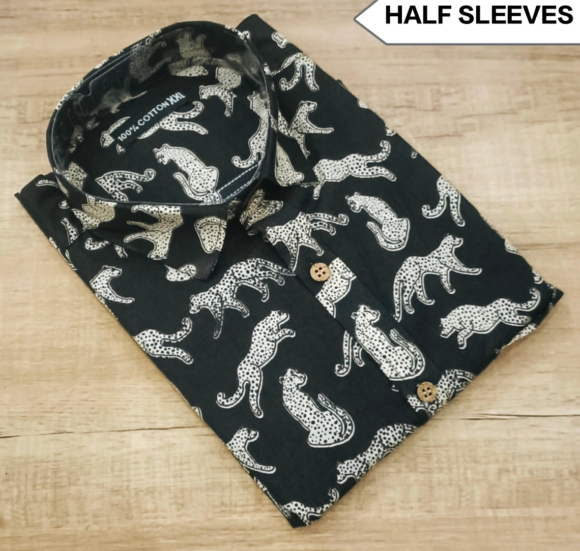 Premium Men's 100% Cotton Half Sleeve Shirt