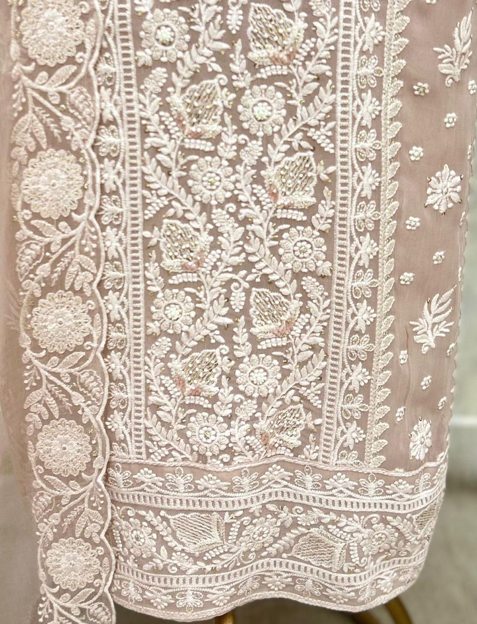 Elegant Georgette Unstitched Suit Set
