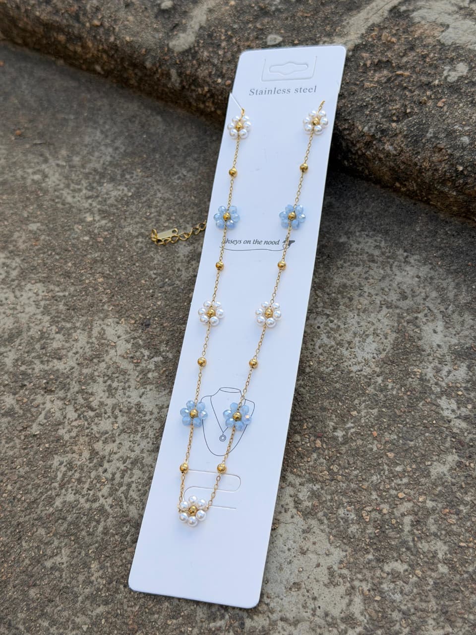 Premium Anti-Tarnish Flower Chain Necklace for Women | 316L Stainless Steel | Multicolour