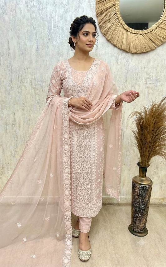Elegant Georgette Unstitched Suit Set