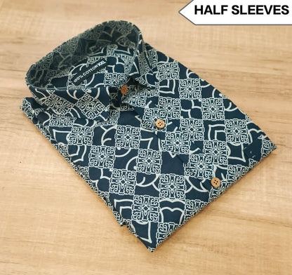 👔 Premium Men's 100% Cotton Half Sleeve Shirt 👔