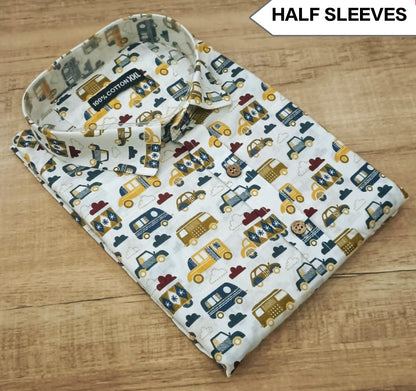 Premium Men's 100% Cotton Half Sleeve Shirt