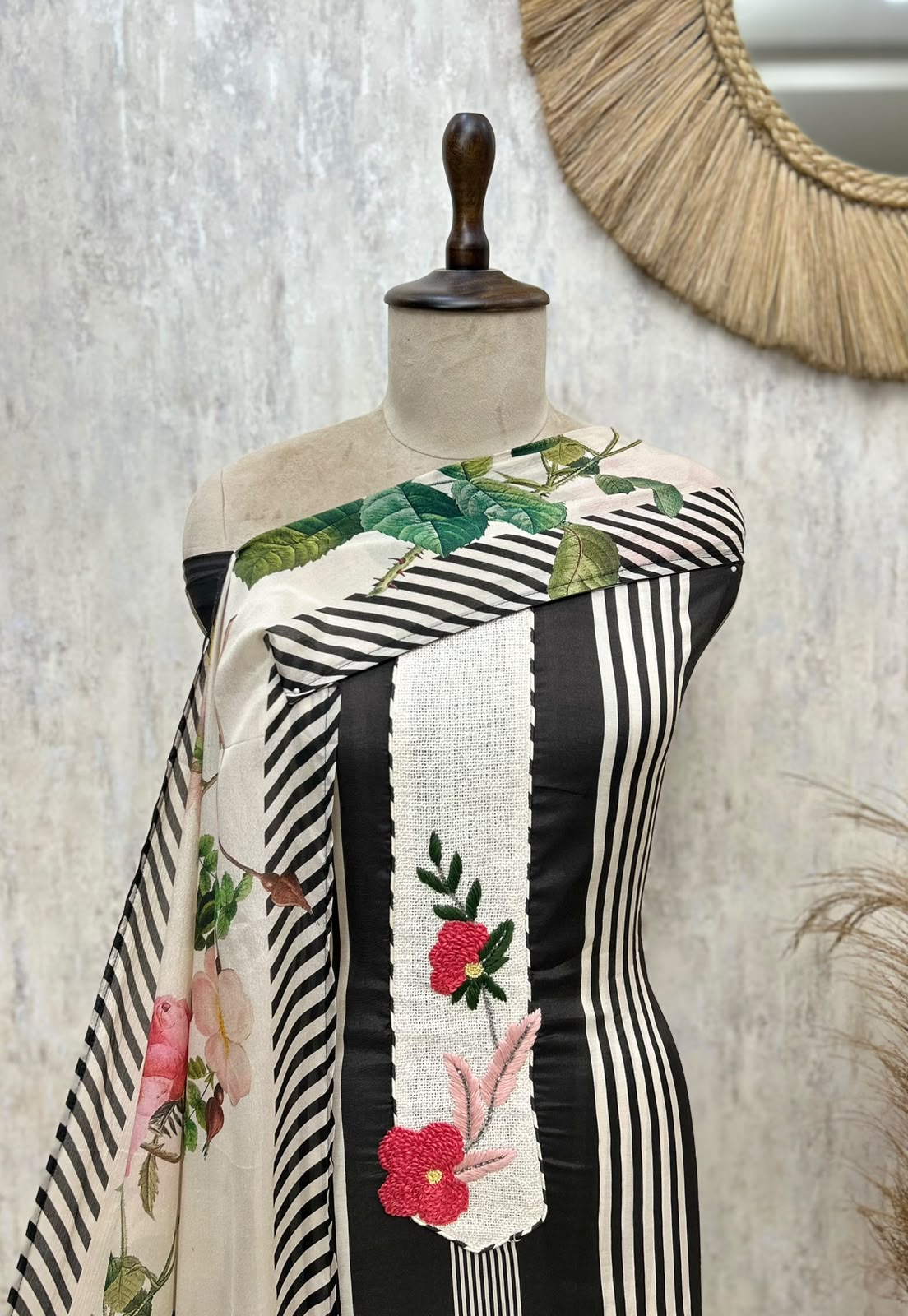 Premium Muslin Unstitched 3-Piece Suit