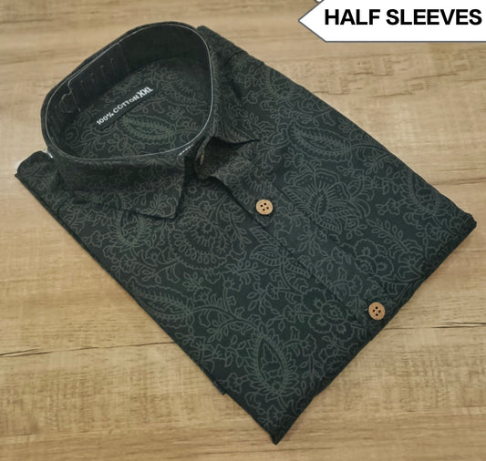 Premium Men's 100% Cotton Half Sleeve Shirt