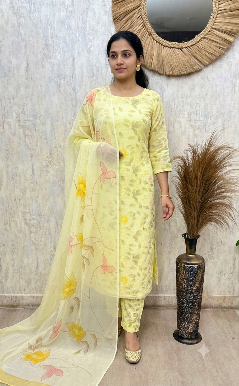 Premium Georgette Unstitched 3-Piece Suit Set