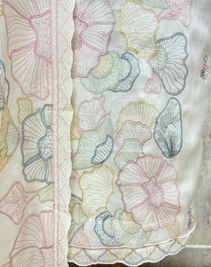 Premium Mul Chanderi Unstitched Suit Set