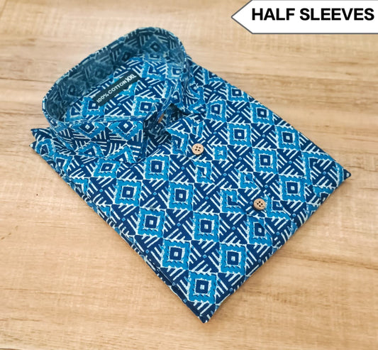 👔 Premium Men's 100% Cotton Half Sleeve Shirt 👔