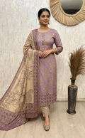 Luxury Giraffe Tissue Unstitched 3-Piece Suit Set