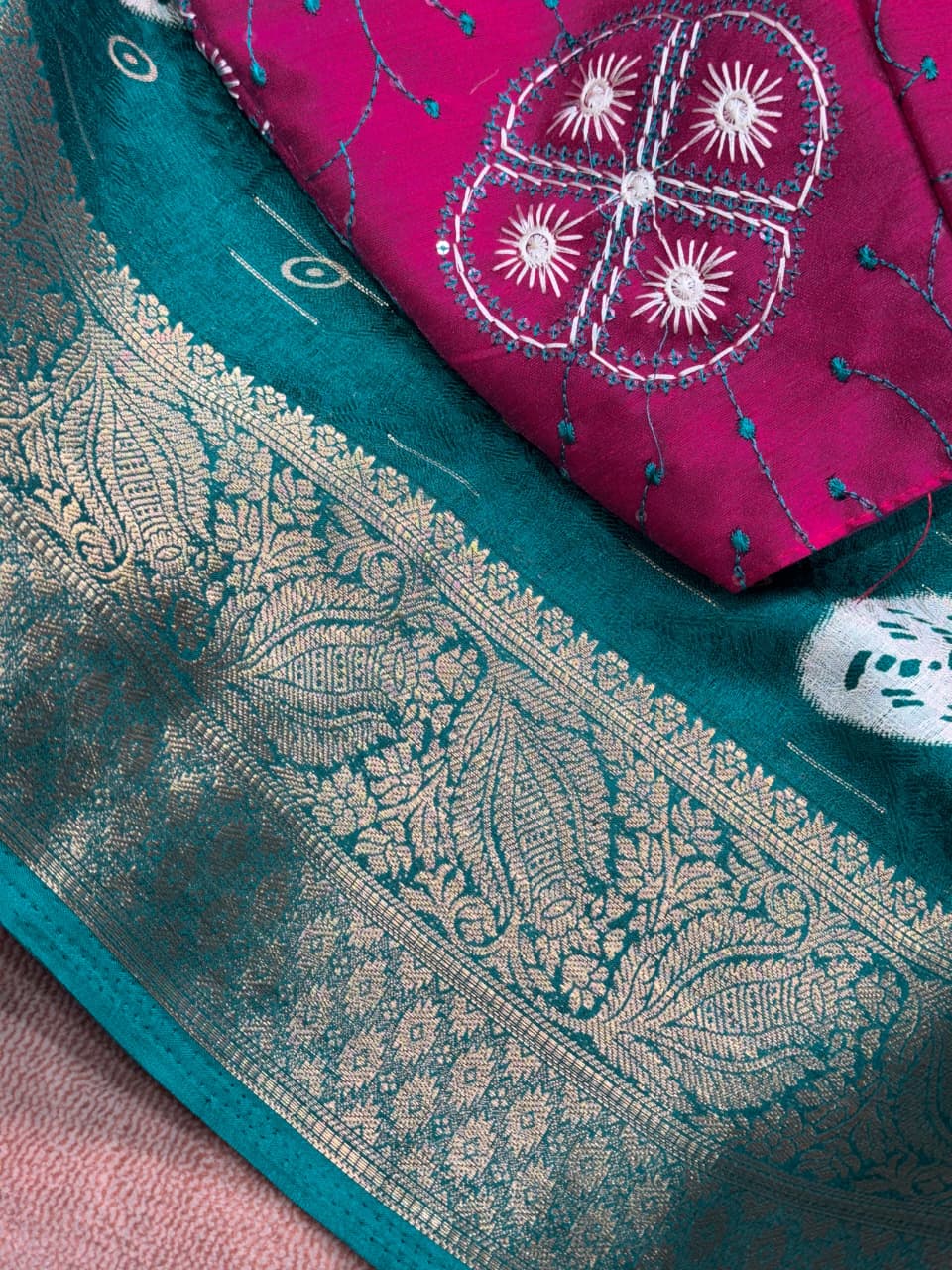 Premium Moss Jacquard Saree