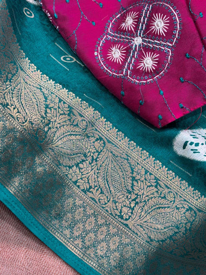 Premium Moss Jacquard Saree