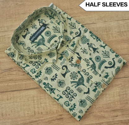 Premium Men's 100% Cotton Half Sleeve Shirt