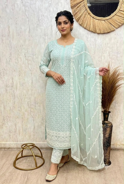 Elegant Georgette Unstitched Suit Set