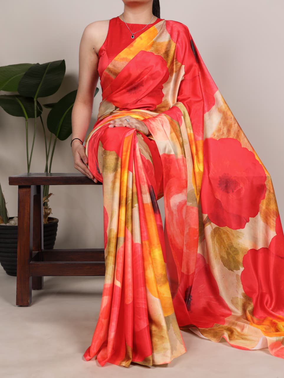 Satin Saree