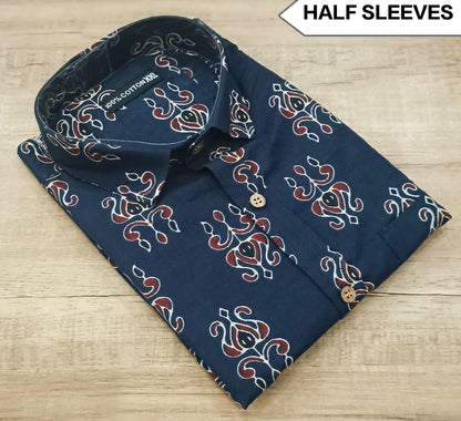 Premium Men's 100% Cotton Half Sleeve Shirt