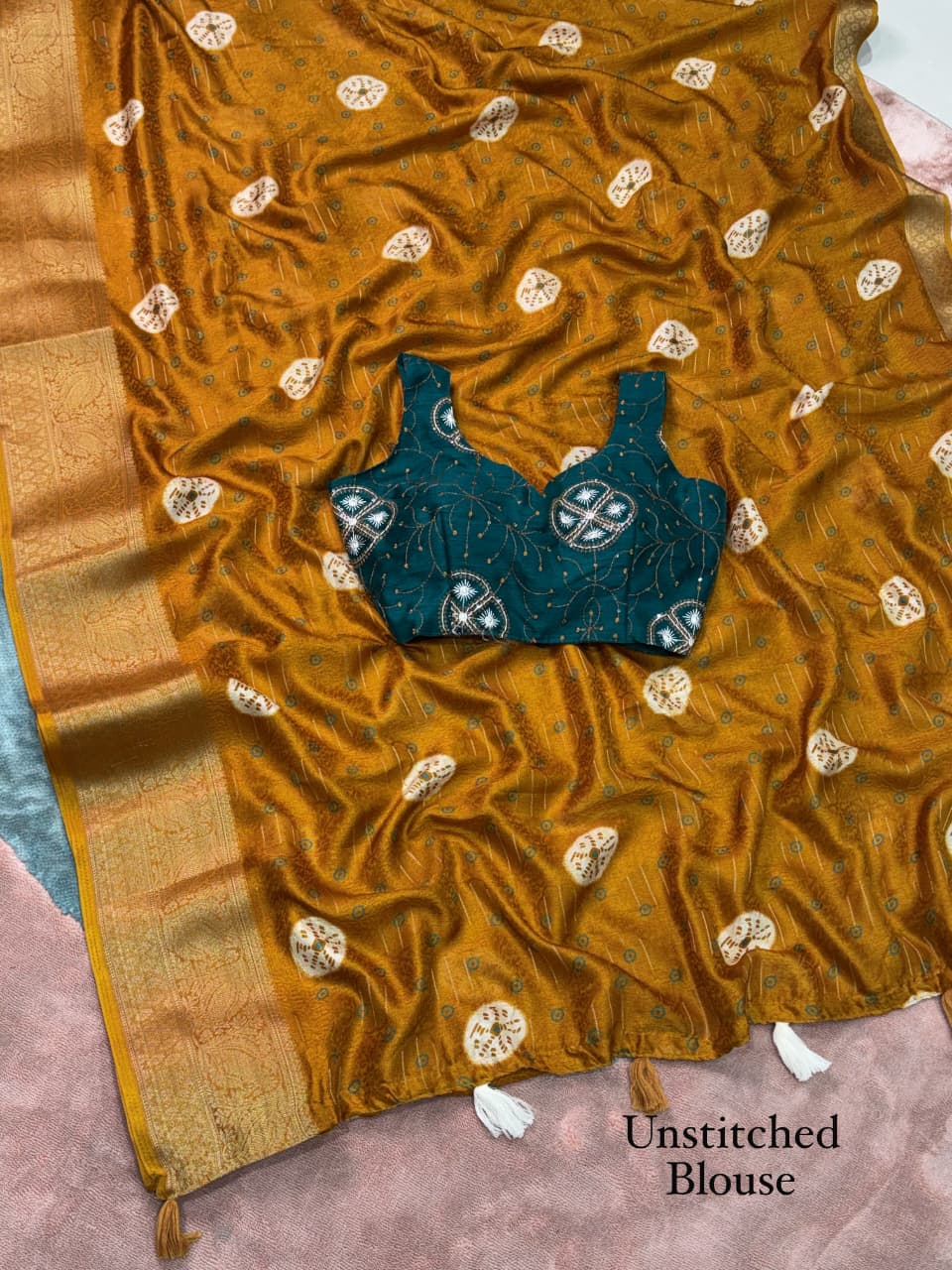 Premium Moss Jacquard Saree