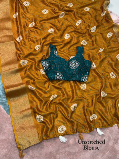 Premium Moss Jacquard Saree